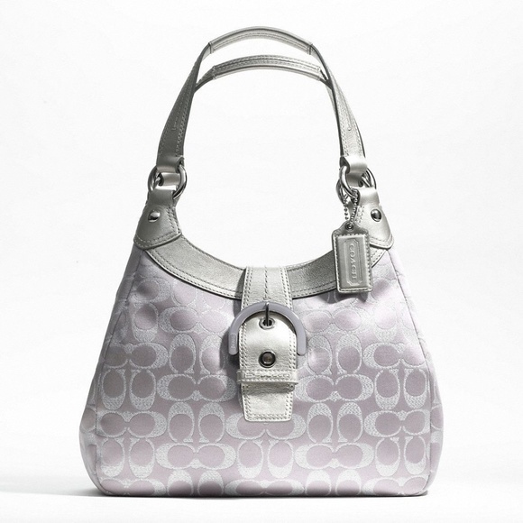 バッグ Coach Signature Soho Shoulder Bag Gray Coach Grey Signature C Soho Shoulder Bag – Rediscover Vintage